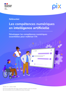 Référentiel PIX Les compétences numériques en intelligence artificielle