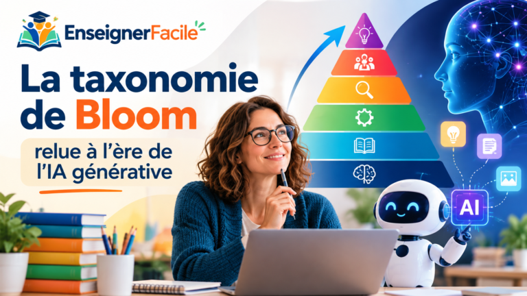 Couverture sur la taxonomie de Bloom et les apprentissages à l’ère de l’intelligence artificielle générative.